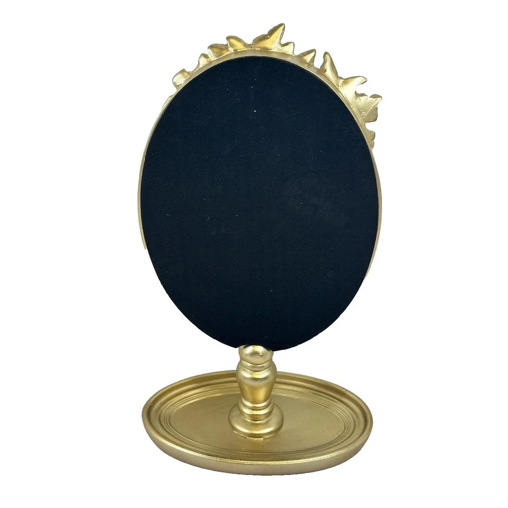 Vintage Style Gold Butterfly Floral Oval Vanity Mirror Tabletop Decor